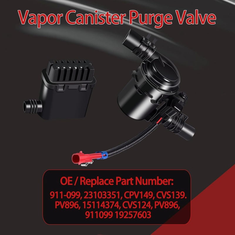 STZJAYE Vapor Canister Solenoid Vent 911-099 Compatible with Chevy for Silverado 1500/2500 3500, for GMC for Sierra 1500/2500/3500 2007-2019 Vapor Emission Canister Solenoid Kit 23103351 - Image 3